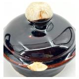 Vintage Assortment of Three Teapots - Black & Brown Glazes, Made in Japan