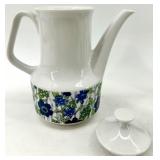 Vintage Flower Garden Japan Teapot & 3 Mugs Set