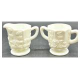 Vintage Westmoreland Paneled Grape Milk Glass Assorted Pieces