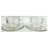 Assorted Vintage Clear Glassware including Martinsville Cornucopia Candle Holders