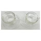 Assorted Vintage Clear Glassware including Martinsville Cornucopia Candle Holders