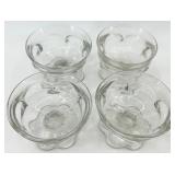 Assorted Vintage Clear Glassware including Martinsville Cornucopia Candle Holders