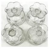 Assorted Vintage Clear Glassware including Martinsville Cornucopia Candle Holders