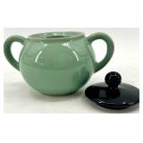 Vintage SYRACUSE China Green Teapot & Covered Bowls Set (5-Piece) USA 89