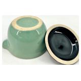 Vintage SYRACUSE China Green Teapot & Covered Bowls Set (5-Piece) USA 89