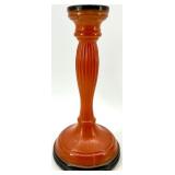 Vintage Art Deco Candlestick Holders  Orange & Green & Red