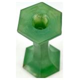 Vintage Art Deco Candlestick Holders  Orange & Green & Red