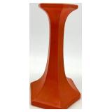 Vintage Art Deco Candlestick Holders  Orange & Green & Red