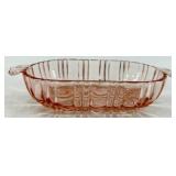 Vintage Pink Depression Glass Bowls & Candle Holders, Tidbit Trays