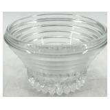 Vintage Anchor Glass Ribbed Serving Set - Pedestal Bowl & Square Dishes