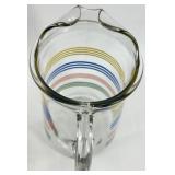 Vintage Polka Dot and Striped Pitchers with Striped juice glass