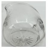 Vintage Assorted Glassware Set - including Etched Starburst Pattern Creamer & Sugar Bowls