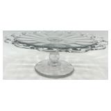 Vintage Imperial Glass Cake Stand with Pedestal & Matching Compote Dishes