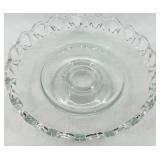 Vintage Imperial Glass Cake Stand with Pedestal & Matching Compote Dishes