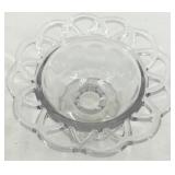Vintage Imperial Glass Cake Stand with Pedestal & Matching Compote Dishes