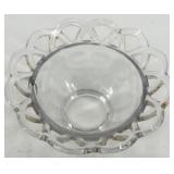 Vintage Imperial Glass Cake Stand with Pedestal & Matching Compote Dishes