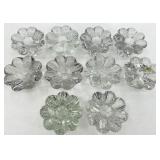 Vintage Heisey Crystolite Flower Candle Holders (Lot of 10)