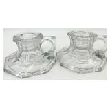 Vintage Glass Candlesticks - 5 Pair