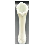 Vintage Westmoreland Paneled Grape Milk Glass Vases and Bud Vase