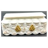 Vintage Westmoreland Glass Grapes & Leaves Milk Glass Covered Dishes and Rectangular Dish