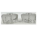 Vintage Heart-Shaped Clear Crystal Glass Bowls with Flower & Star Dishes - Assorted Set