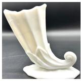 Vintage Westmoreland Glass Milk Glass - Footed Fluted Bowl, Diamond Pattern Bowl and Cornucopia Vase