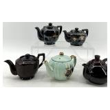 Vintage Occupied Japan Teapots (Lot of 5) - Including Souvenir Coulee Dam, Wash.
