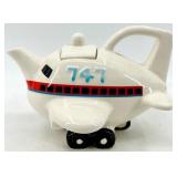 Vintage Elephant Teapot & 747 Jet Plane Teapot - Japan