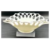 Vintage Westmoreland Doric Open Lace Milk Glass Bowl