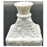 Vintage Milk Glass Grapevine Pattern 6-Piece Serving Set - Pedestal Compote, Teacup & Bowls