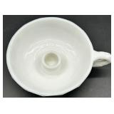 Vintage Milk Glass Grapevine Pattern 6-Piece Serving Set - Pedestal Compote, Teacup & Bowls