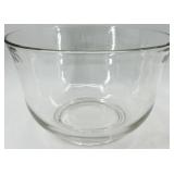 Vintage Glass Punch Bowl Set with 12 Glass Cups and Hooks