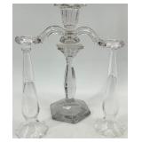 Vintage Variety of Cambridge Glass Vintage Crystal Candelabras