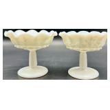 Vintage Westmoreland Milk Glass Paneled Grapevine Pattern - QTY 5