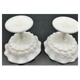 Vintage Westmoreland Milk Glass Paneled Grapevine Pattern - QTY 5