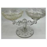 Vintage Crystal Candle Saucer / Bobeche Candelabras - QTY 3