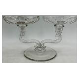 Vintage Crystal Candle Saucer / Bobeche Candelabras - QTY 3