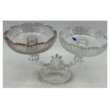 Vintage Crystal Candle Saucer / Bobeche Candelabras - QTY 3