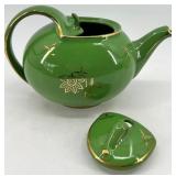 Vintage Hall 6-Cup Teapots - Set of 3 with Gold Trim