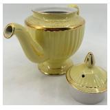 Vintage Hall 6-Cup Teapots - Set of 3 with Gold Trim