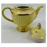 Vintage Hall 6-Cup Teapots - Set of 3 with Gold Trim
