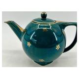 Vintage Hall 6-Cup Teapots - Set of 3 with Gold Trim