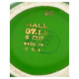 Vintage Hall England Teapots - 3-Piece Set Green, Yellow & Floral White