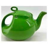 Vintage Hall 6-Cup Teapots - 2 Green & Yellow Ceramic with Gold Trim