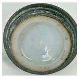 Vintage Ball Perfect Mason Blue Glass Jars - Set of 6 - Zinc Lids with Milk Glass Insert #1