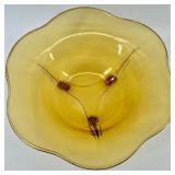 Fostoria Amber Glass Candlestick Holders & Compote Bowls - Vintage Decor