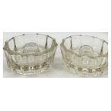 Vintage Crystal Glass Candlestick Holders - 5 Pair