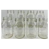 Ball & Kerr Mason Jars - Clear Glass Assorted Sizes, 8 Jars