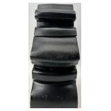 Dept 56 Longhorn Teapots & Cups & Saucers Set - Black w/ Red & Yellow Logos