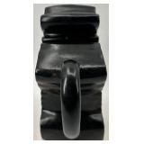 Dept 56 Longhorn Teapots & Cups & Saucers Set - Black w/ Red & Yellow Logos